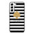 KATE SPADE NEW YORK GOLD LOGO STRIPES PATTERN Samsung Galaxy S22 Case Cover