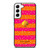 KATE SPADE NEW YORK YELLOW PINK STRIPES GLITTER Samsung Galaxy S22 Case Cover