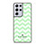 KATE SPADE NEW YORK LOGO GREEN CHEVRON PATTERN Samsung Galaxy S21 Ultra Case Cover
