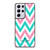 KATE SPADE NEW YORK LOGO GREEN PINK CHEVRON PATTERN Samsung Galaxy S21 Ultra Case Cover