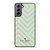 KATE SPADE NEW YORK LOGO GOLDEN GREEN CHEVRON PATTERN Samsung Galaxy S21 Plus Case Cover