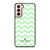KATE SPADE NEW YORK LOGO GREEN CHEVRON PATTERN Samsung Galaxy S21 Case Cover