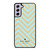KATE SPADE NEW YORK LOGO GOLDEN GREEN CHEVRON PATTERN Samsung Galaxy S21 FE Case Cover