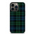 GREEN BLUE TARTAN PATTERN iPhone 13 Pro Case Cover