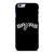 SAN ANTONIO SPURS LOGO BLACK iPhone 6 / 6S Case Cover