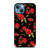 SEAMLESS RED ROSE PATTERN iPhone 13 Case Cover