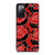 ROSE RED AND BLACK PATTERN Samsung Galaxy S20 FE Case Cover ROSE RED AND BLACK PATTERN Samsung Galaxy S20 FE Case Cover