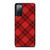 RED TARTAN CROSS PATTERN Samsung Galaxy S20 FE Case Cover