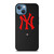 NEW YORK YANKEES STITCHING LEATHER iPhone 13 Case Cover