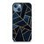 NAVY STONE CERAMIC ABSTRACT iPhone 13 Case Cover