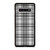 GREY CHECK FABRIC TEXTURES Samsung Galaxy S10 Case Cover