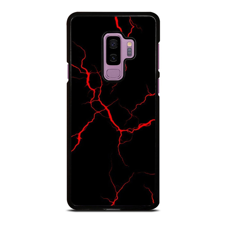 RED NEON LIGHTNING PATTERN Samsung Galaxy S9 Plus Case Cover
