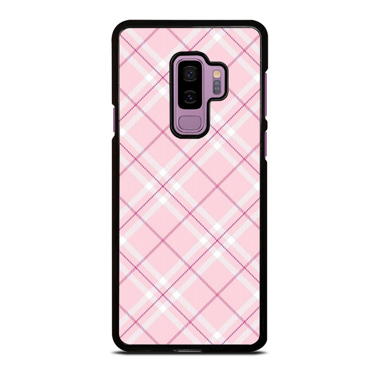 LIGHT PINK PLAID PATTERN Samsung Galaxy S9 Plus Case Cover
