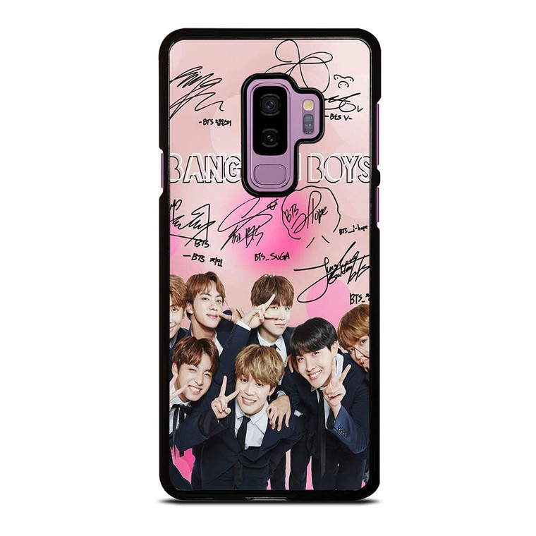 KPOP BTS LOVE PINK SIGNATURE Samsung Galaxy S9 Plus Case Cover