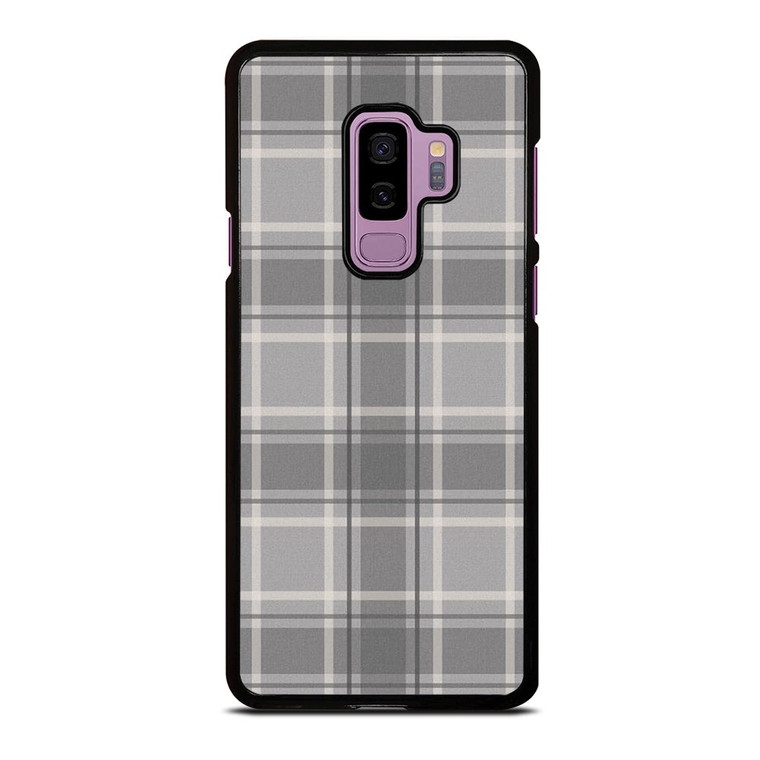 GREY TARTAN PLAID PATTERN Samsung Galaxy S9 Plus Case Cover