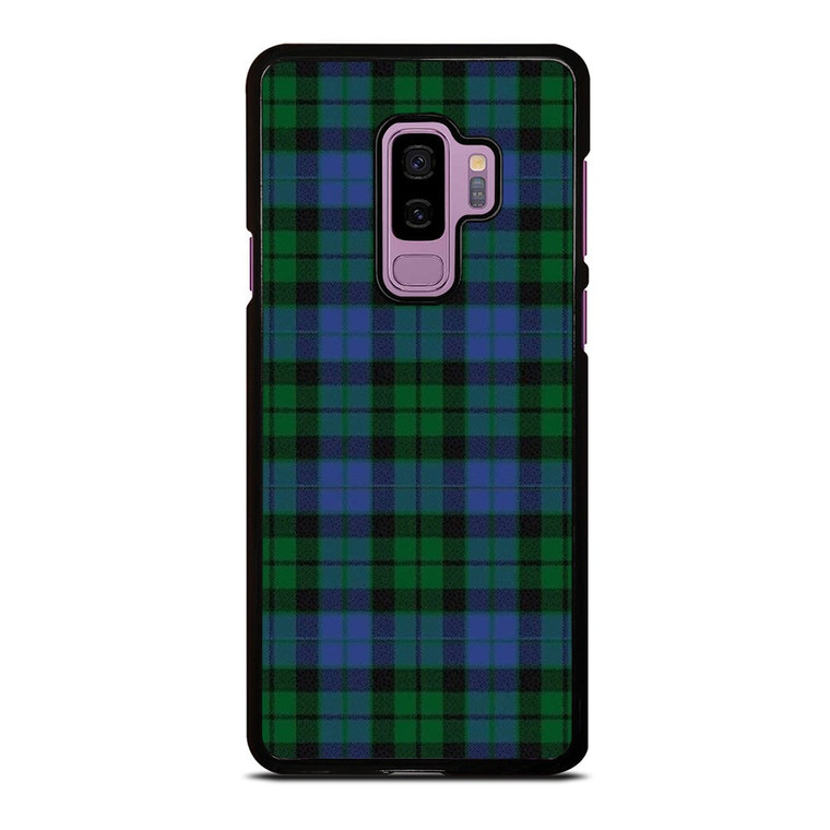 GREEN BLUE TARTAN PLAID PATTERN Samsung Galaxy S9 Plus Case Cover