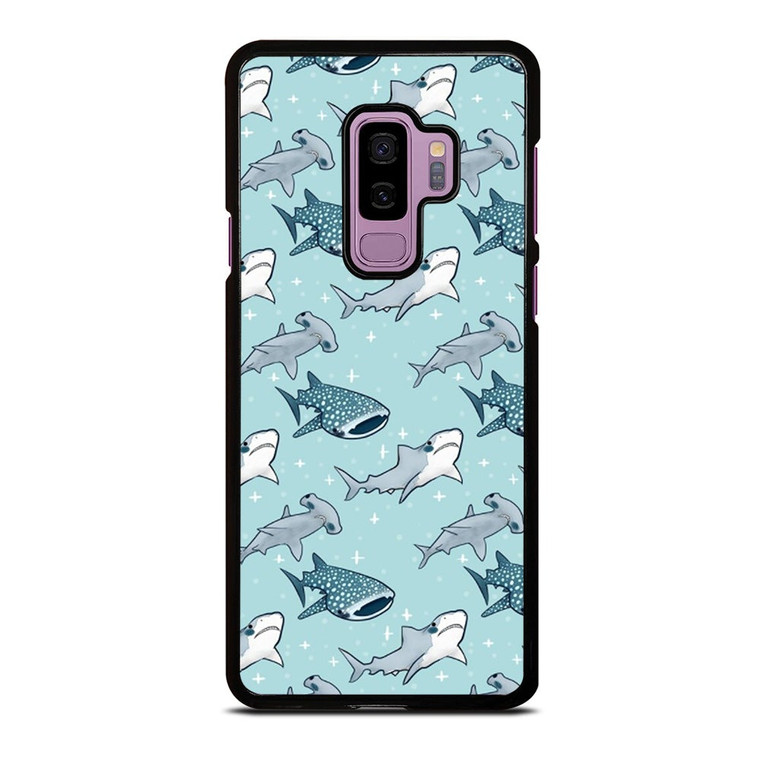 CUTE SHARK PATTERN Samsung Galaxy S9 Plus Case Cover