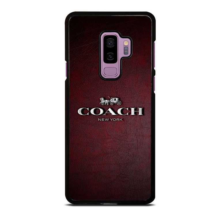 COACH NEW YORK LOGO LEATHER Samsung Galaxy S9 Plus Case Cover