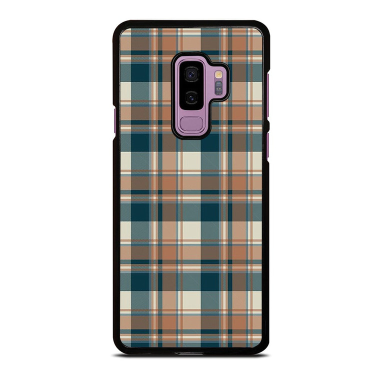 CHECK CLASSIC DARK PLAID FABRIC TEXTURES Samsung Galaxy S9 Plus Case Cover