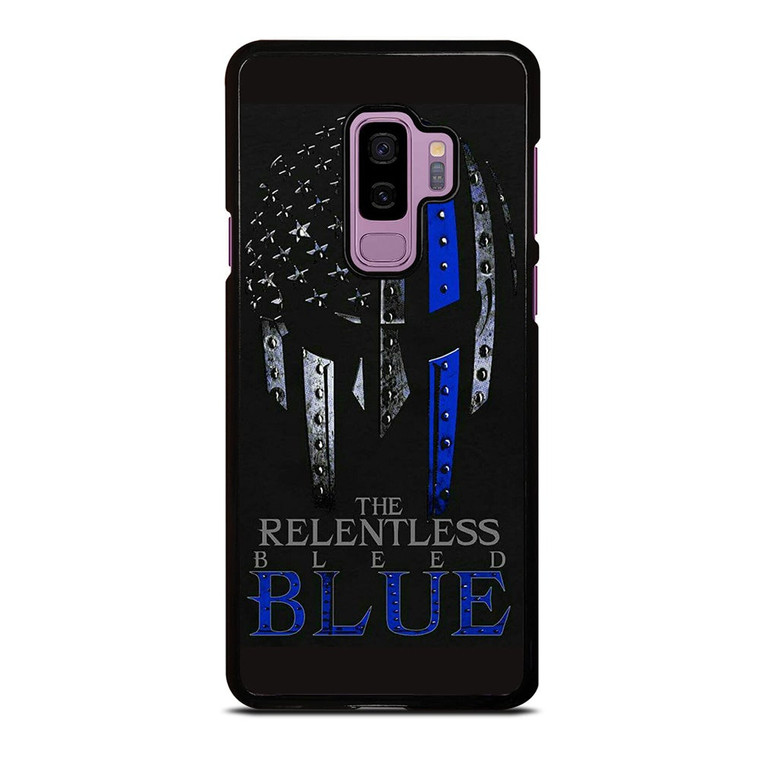 BLUE LINE POLICE WARRIOR SKULL Samsung Galaxy S9 Plus Case Cover