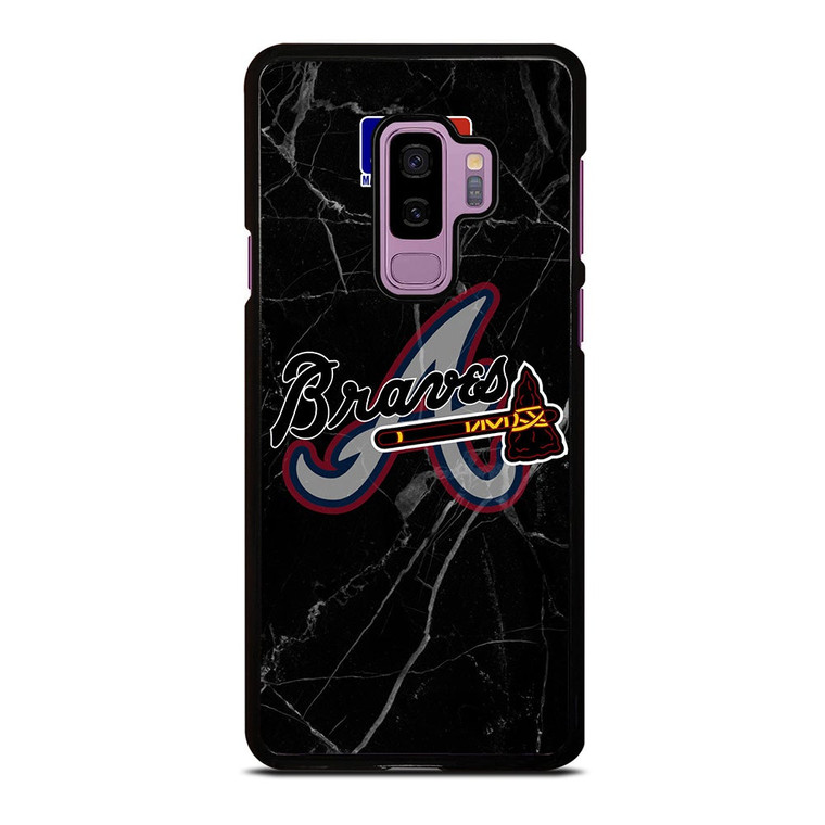 ATLANTA BRAVES BLACK MARBLE LOGO Samsung Galaxy S9 Plus Case Cover