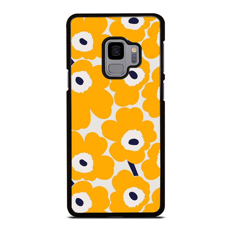 YELLOW RETRO FLORAL PATTERN Samsung Galaxy S9 Case Cover