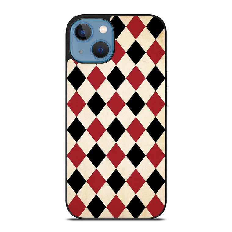 DIAMOND RED BACK PATTERN iPhone 13 Case Cover