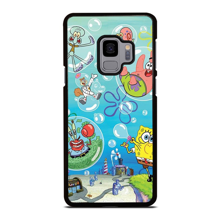 SPONGEBOB AND FRIENDS BUBBLES Samsung Galaxy S9 Case Cover