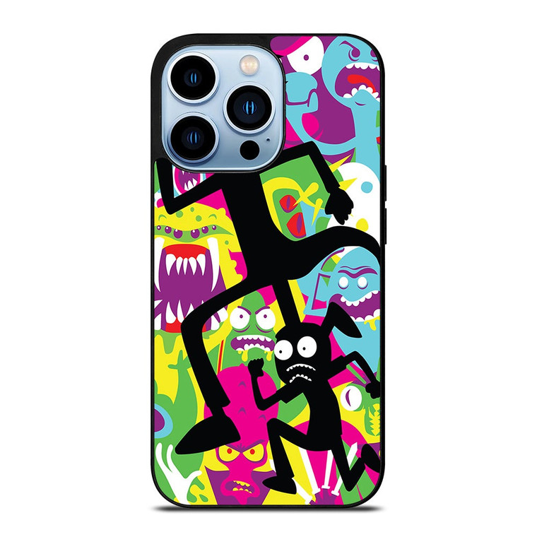 RICK AND MORTY COLORFUL ART iPhone 13 Pro Max Case Cover