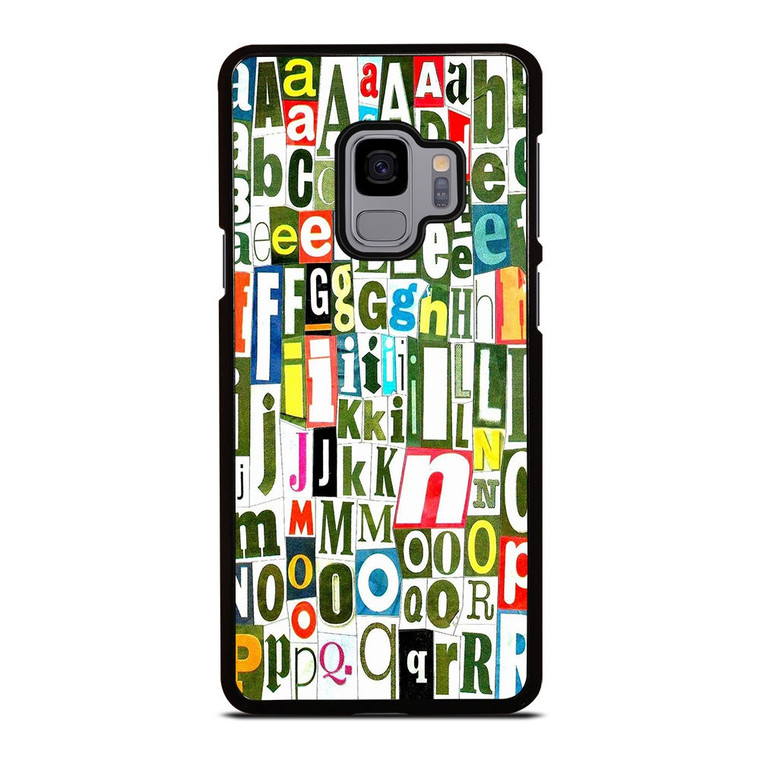 RETRO ALPHABET GREEN COLLAGE Samsung Galaxy S9 Case Cover