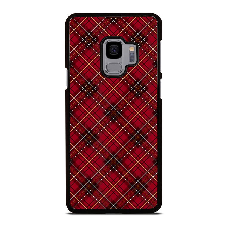 RED TARTAN CROSS PLAID Samsung Galaxy S9 Case Cover