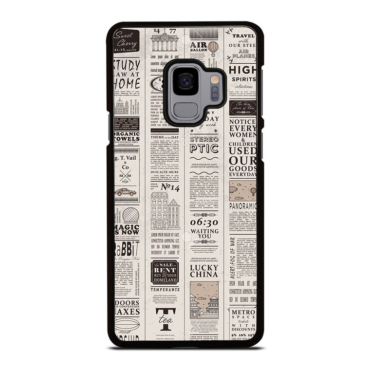 OLD NEWSPAPER PATTERN Samsung Galaxy S9 Case Cover