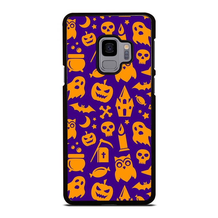 HAPPY HALLOWEEN PURPLE PATTERN Samsung Galaxy S9 Case Cover