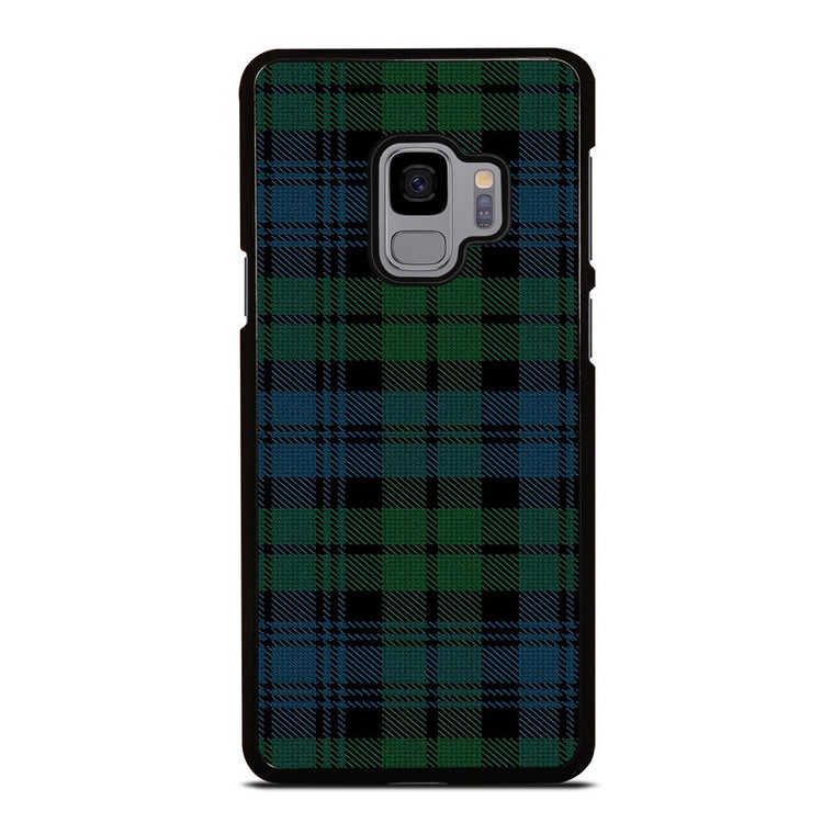 GREEN BLUE TARTAN PATTERN Samsung Galaxy S9 Case Cover