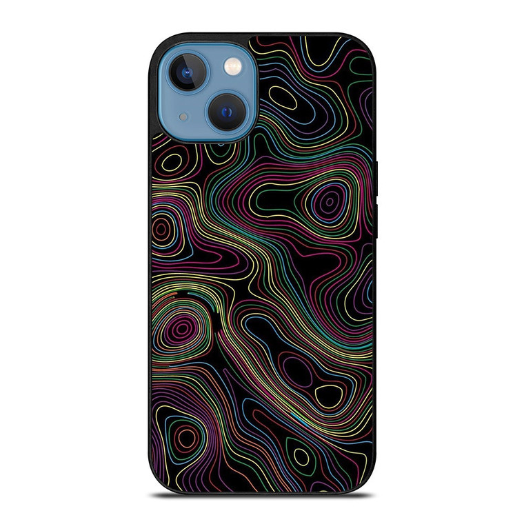 COLORFUL ABSTRACT LINES iPhone 13 Case Cover