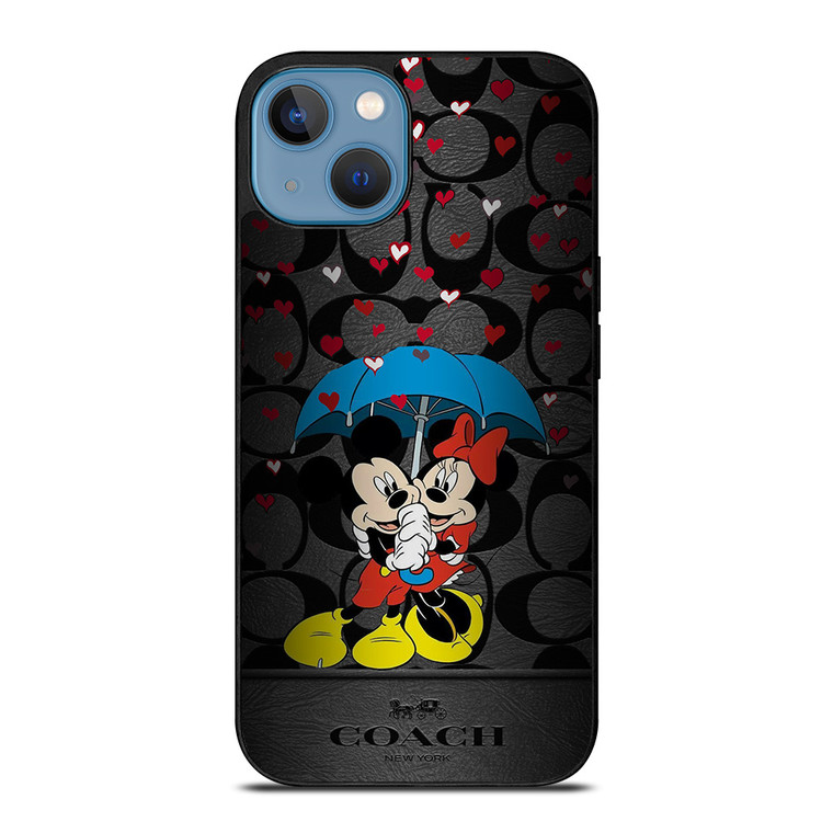 COACH NEW YORK MICKEY MINNIE MOUSE UMBRELLA iPhone 13 Case Cover