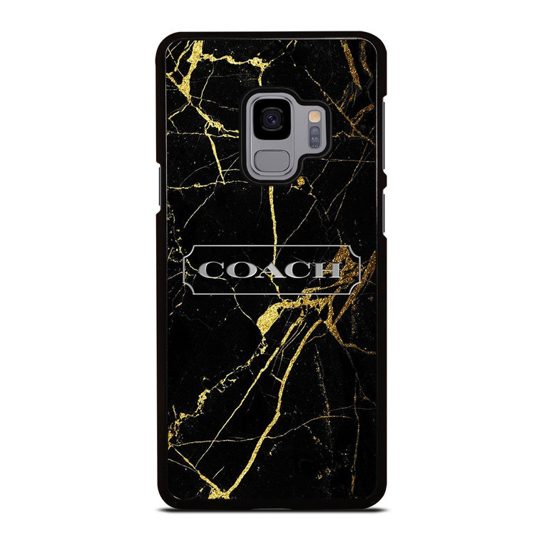 COACH NEW YORK GOLD MARBLE Samsung Galaxy S9 Case Cover