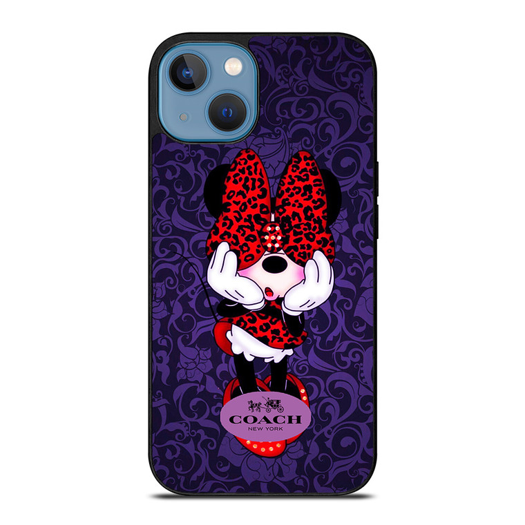 COACH MINNIE MOUSE PURPLE iPhone 13 Case Cover