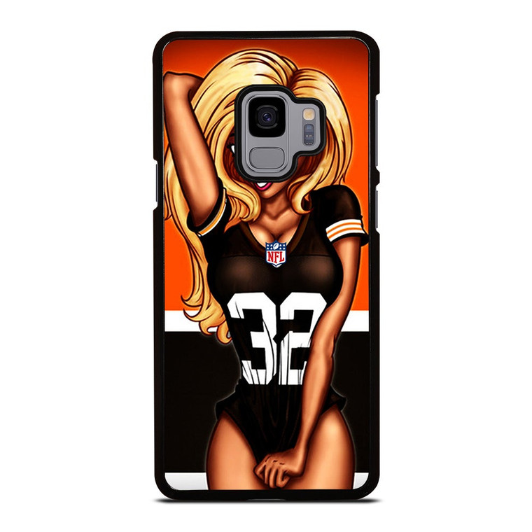 CLEVELAND BROWNS NFL CARTOON GIRL Samsung Galaxy S9 Case Cover