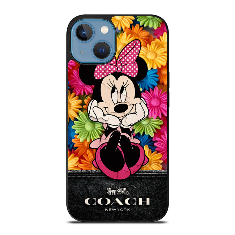 COACH MINNIE MOUSE FLOWER iPhone 13 Case Cover