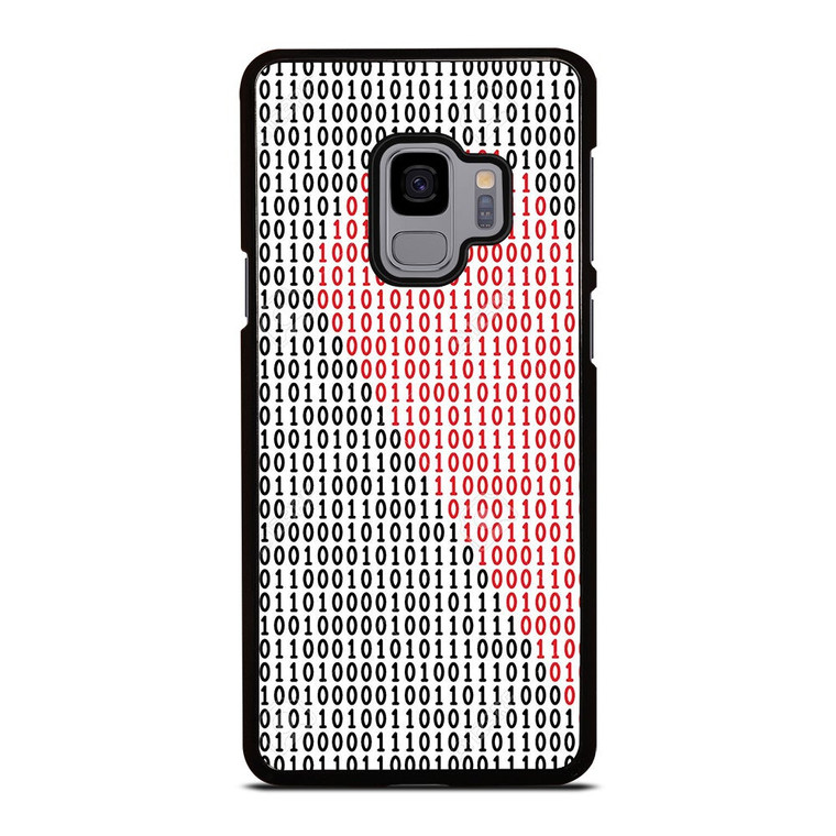 BINARY CODE HALF HEART PATTERN Samsung Galaxy S9 Case Cover