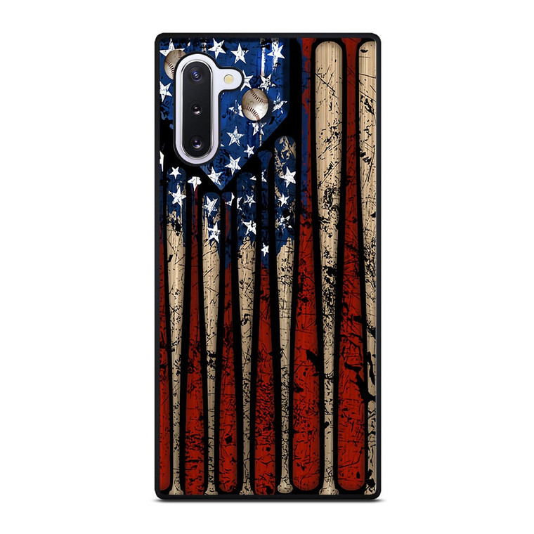 USA FLAG AMERICAN BASEBALL Samsung Galaxy Note 10 Case Cover