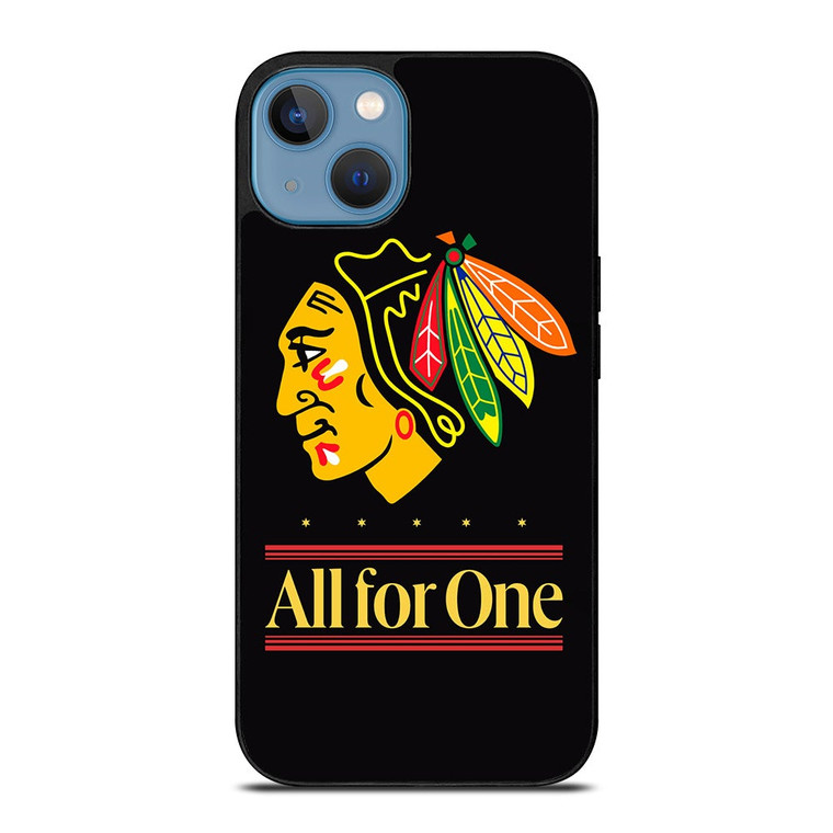 CHICAGO BLACKHAWKS ALL FOR ONE iPhone 13 Case Cover