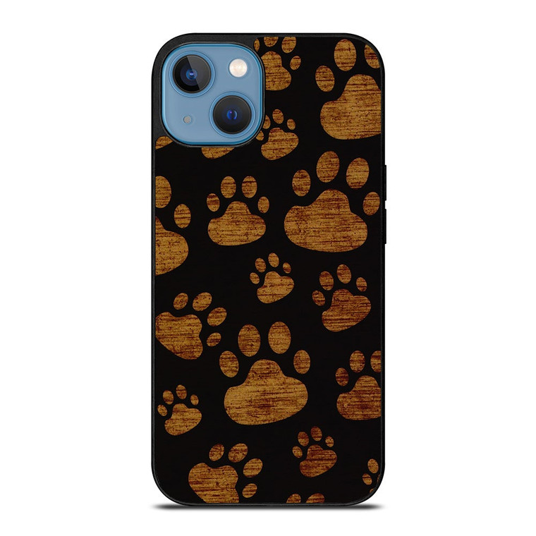CAT FOOTPRINTS PATTERN iPhone 13 Case Cover