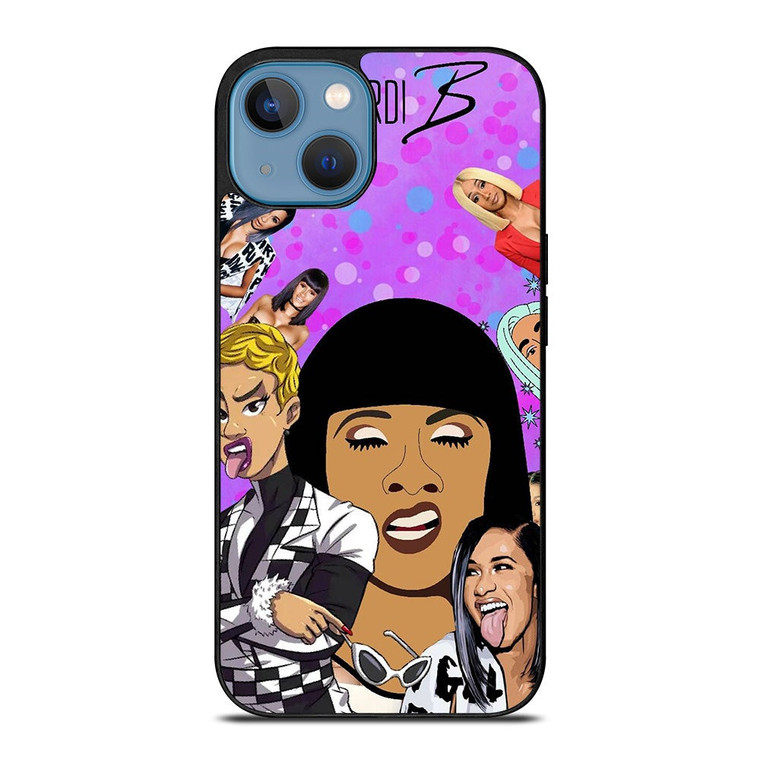 CARDI B CARTOON iPhone 13 Case Cover