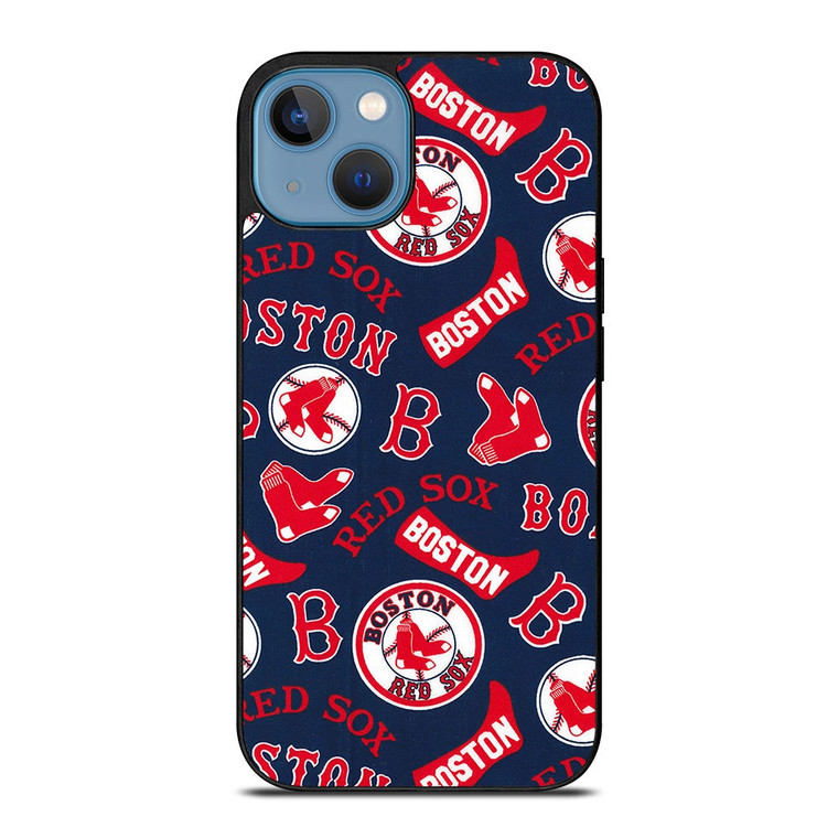 BOSTON RED SOX BASEBALL PATTERN iPhone 13 Case Cover