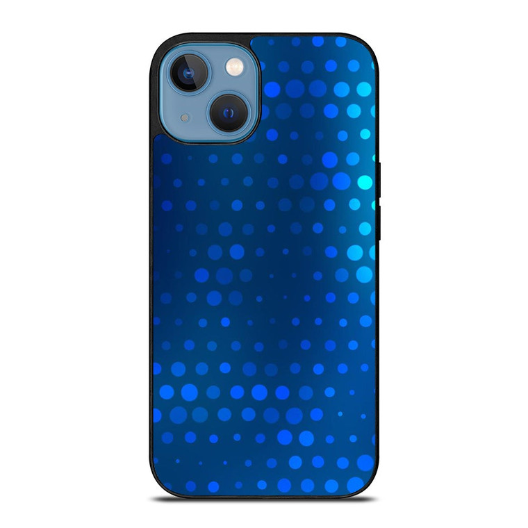 BLUE GRADIENT HALFTONE PATTERN iPhone 13 Case Cover