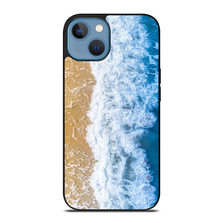 BLUE BEACH WAVES iPhone 13 Case Cover
