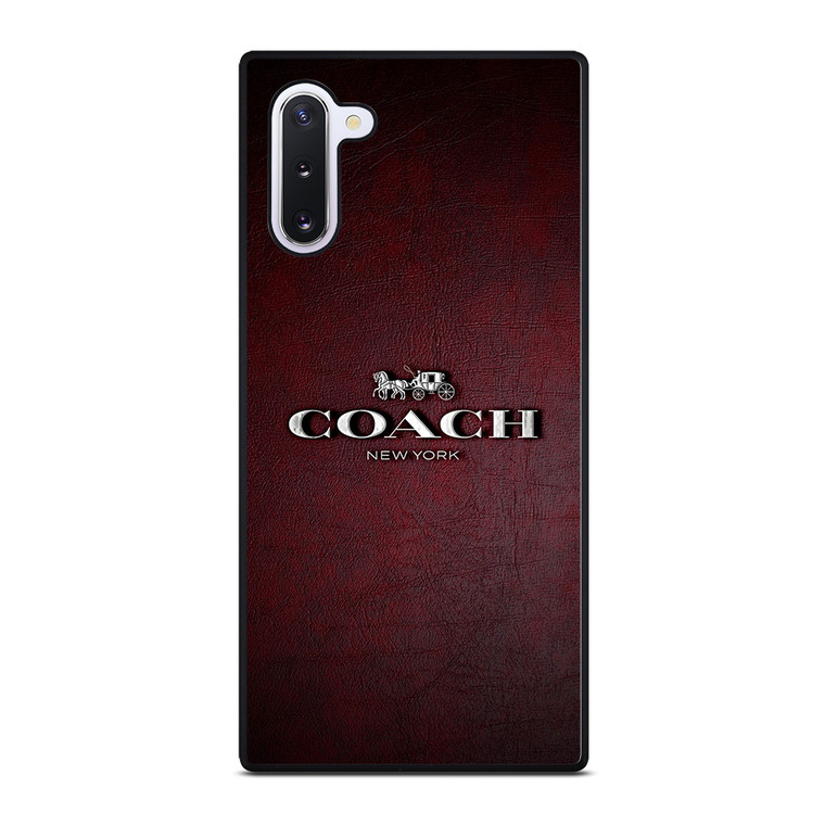 COACH NEW YORK LOGO LEATHER Samsung Galaxy Note 10 Case Cover