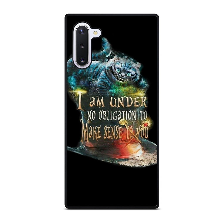 CHESHIRE CAT QUOTE ALICE IN WONDERLAND Samsung Galaxy Note 10 Case Cover